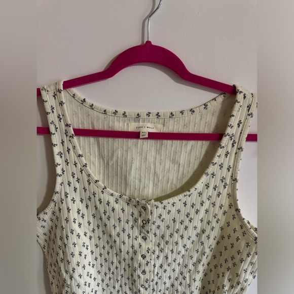 cleo & wolf floral cropped tank top size XL - Picture 3 of 9